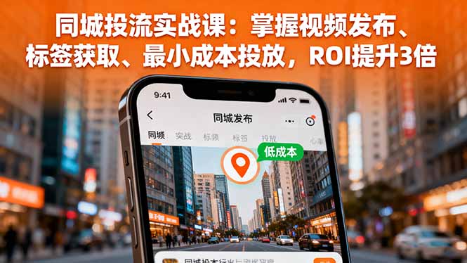 同城投流实战课：掌握视频发布、标签获取、最小成本投放，ROI提升3倍-云泽轻创网