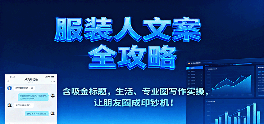 服装人文案全攻略，含吸金标题，生活、专业圈写作实操，让朋友圈成印钞机！-云泽轻创网