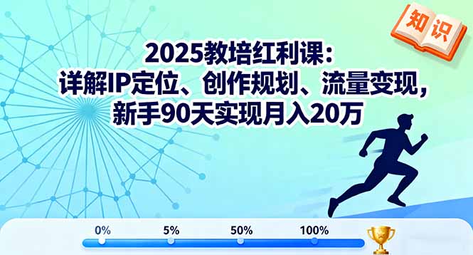 2025教培红利课：详解IP定位、创作规划、流量变现，新手90天实现月入20万-云泽轻创网