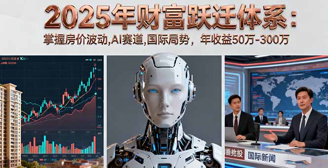 2025年财富跃迁体系：掌握房价波动,AI赛道,国际局势，年收益50万-300万-云泽轻创网