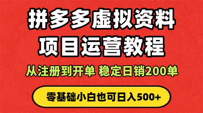 拼多多开店运营课程： 蓝海变现玩法，轻松实现睡后收入 零基础小白也可...-云泽轻创网