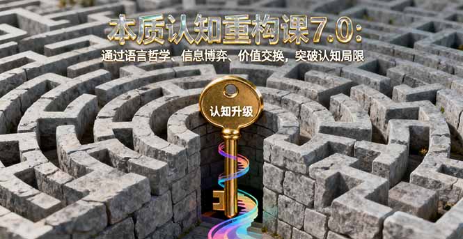 本质认知重构课7.0：通过语言哲学、信息博弈、价值交换，突破认知局限-云泽轻创网