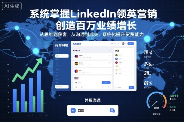 系统掌握LinkedIn领英营销，创造百万业绩增长，从思维到获客，从沟通到成交，系统化提升外贸能力-云泽轻创网