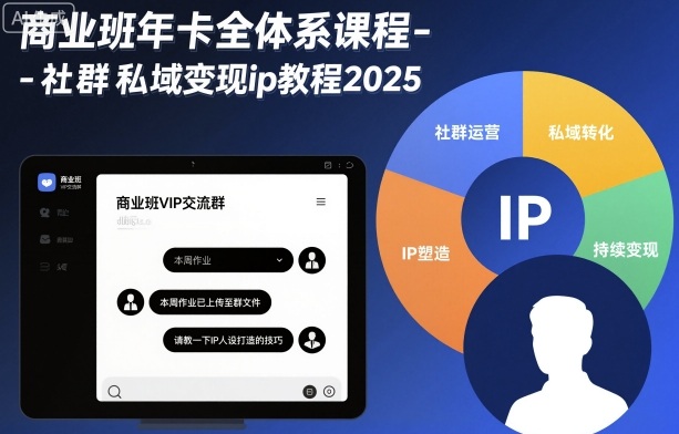 商业班年卡全体系课程-社群私域变现ip教程2025-云泽轻创网