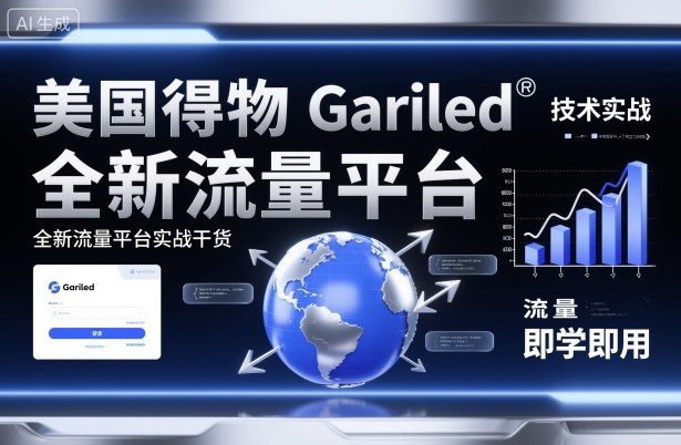 美国得物Gariled技术实战，全新流量平台​实战干货，即学即用-云泽轻创网