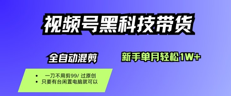 视频号黑科技短视频带货，新手一个月也1W+，纯搬运一刀不用剪，零投入【揭秘】-云泽轻创网