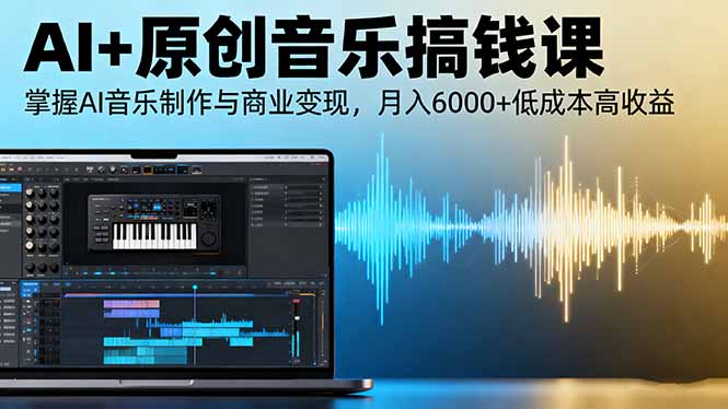 AI+原创音乐搞钱课：掌握AI音乐制作与商业变现，月入6000+低成本高收益-云泽轻创网