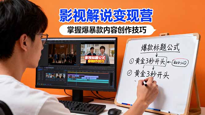 影视解说变现营：通过30+实战案例爆款内容创作技巧，掌握影视解说盈利密码-云泽轻创网