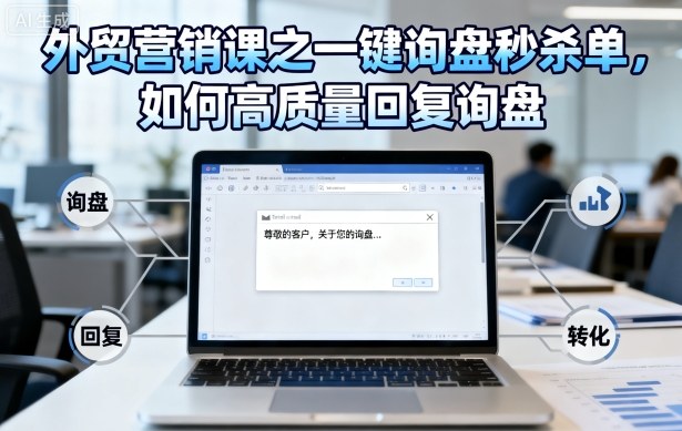 外贸营销课之一键询盘秒杀单，如何高质量回复询盘-云泽轻创网