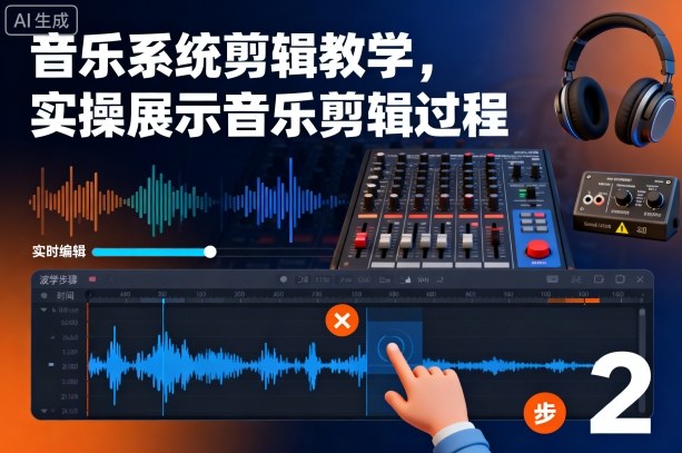 音乐系统剪辑教学，实操展示音乐剪辑过程-云泽轻创网
