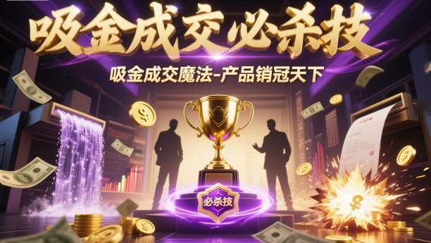 吸金成交必杀技，吸金成交魔法-产品销冠天下-云泽轻创网