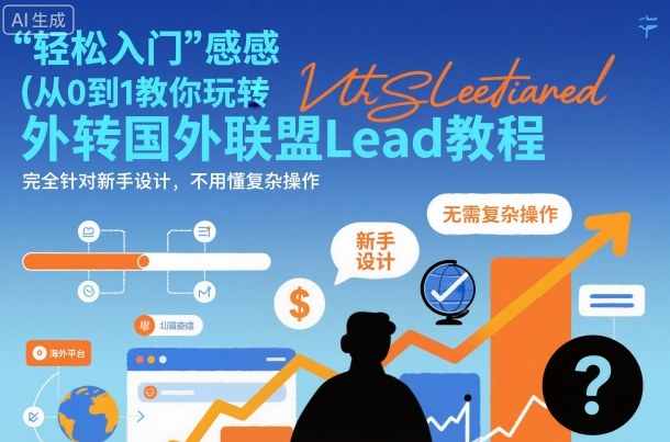 国外联盟賺美刀项目，从0到1教你玩转国外联盟Lead教程，纯新手可操作性100%-云泽轻创网