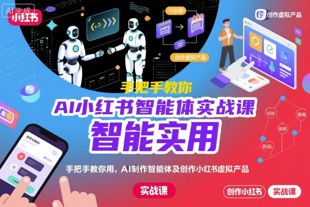 AI小红书智能体实战课，手把手教你用AI制作智能体及创作小红书虚拟产品，提效+内容商业化-云泽轻创网