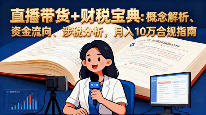 直播带货+财税宝典：概念解析、资金流向、涉税分析，月入10万合规指南-云泽轻创网