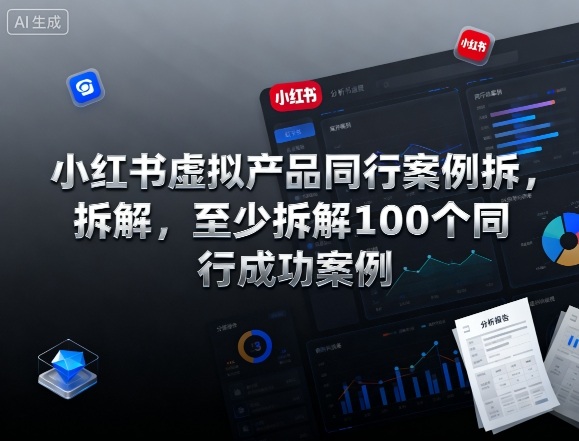 小红书虚拟产品同行案例拆解，至少拆解100个同行成功案例(更新)-云泽轻创网