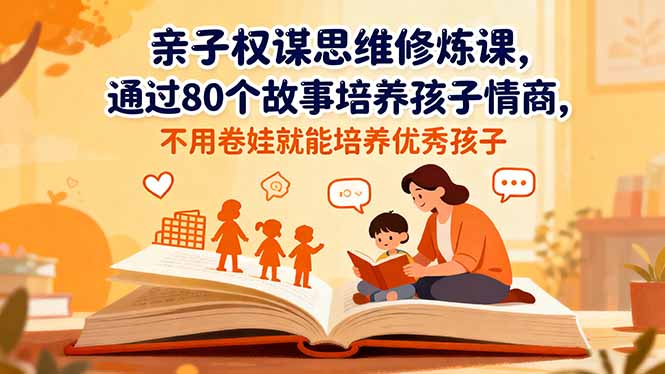 亲子权谋思维修炼课，通过80个故事培养孩子情商,不用卷娃就能培养优秀孩子-云泽轻创网