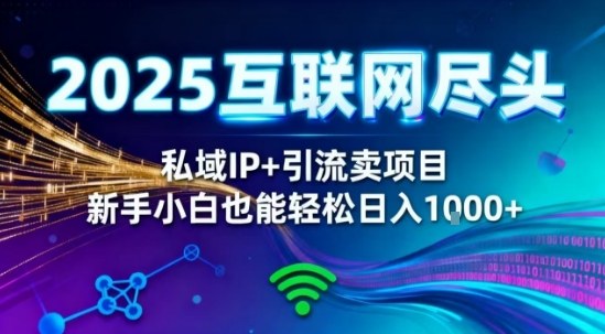 2025网创尽头王炸项目！私域IP+精准引流，新手小白在家躺賺日入1k，零经验也能上手【揭秘】-云泽轻创网