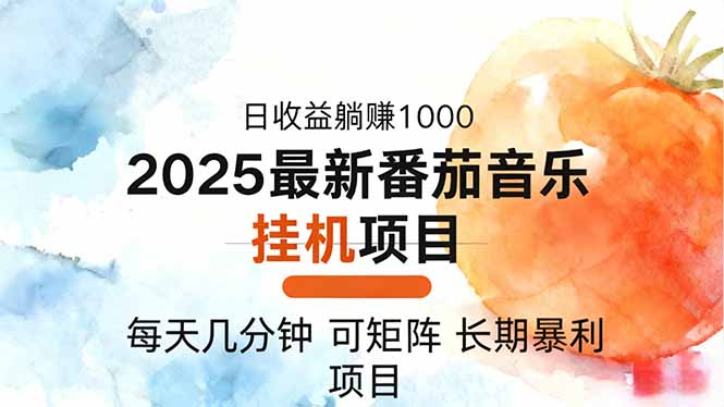 2025年最新番茄音乐人挂机项目，每天几分钟，月入1000＋，可矩阵，一台…-云泽轻创网