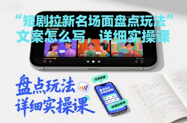 短剧拉新名场面盘点玩法文案怎么写，详细实操课-云泽轻创网