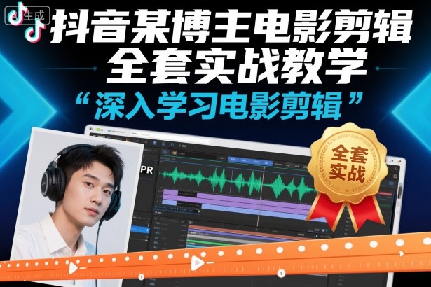 抖音某博主电影剪辑全套实战教学，深入学习电影剪辑-云泽轻创网