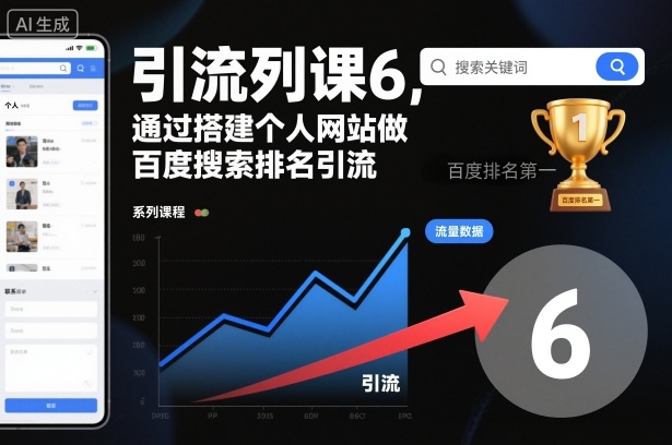 引流系列课6，通过搭建个人网站做百度搜索排名引流-云泽轻创网