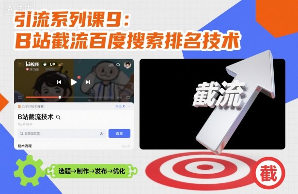 引流系列课9：B站截流百度搜索排名技术-云泽轻创网