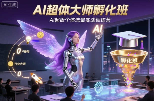 AI超体大师孵化班，AI超级个体流量实战训练营-云泽轻创网