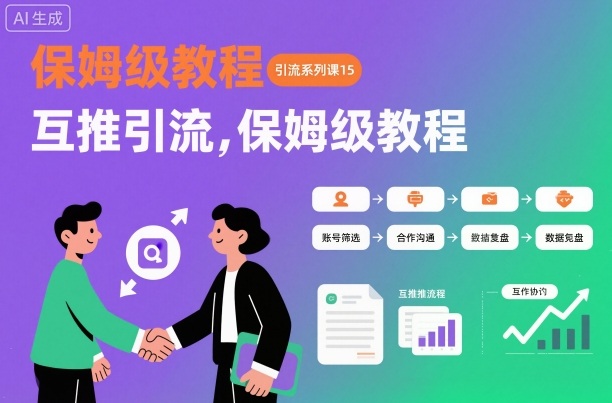引流系列课15：互推引流，保姆级教程【文档】-云泽轻创网