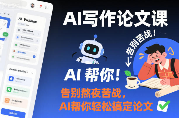 AI写作论文课，告别熬夜苦战，AI帮你轻松搞定论文-云泽轻创网
