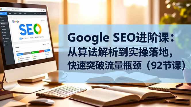 Google SEO进阶课：从算法解析到实操落地，快速突破流量瓶颈(92节课-云泽轻创网