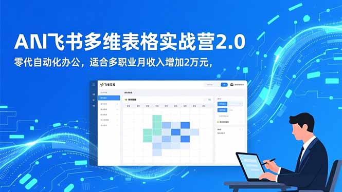 AI+飞书多维表格实战营2.0：零代码自动化办公，适合多职业月收入增加2万元-云泽轻创网