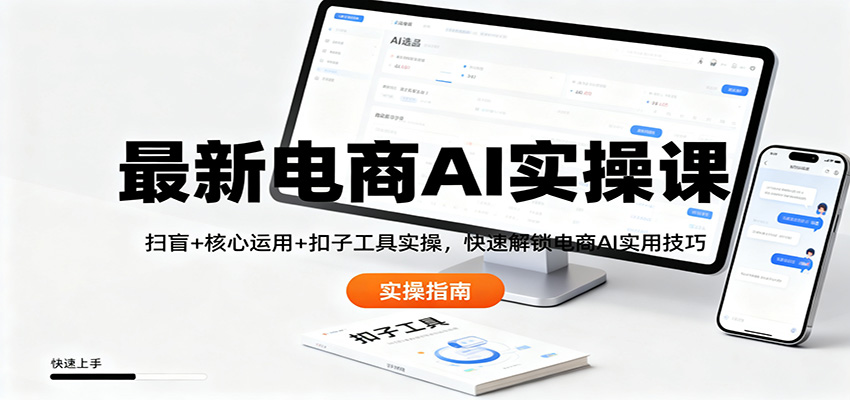 最新电商AI实操课：扫盲+核心运用+扣子工具实操，快速解锁电商AI实用技巧-云泽轻创网