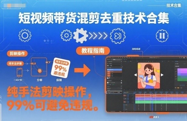 短视频带货混剪去重技术合集，纯手法剪映操作，99%可避免违规-云泽轻创网