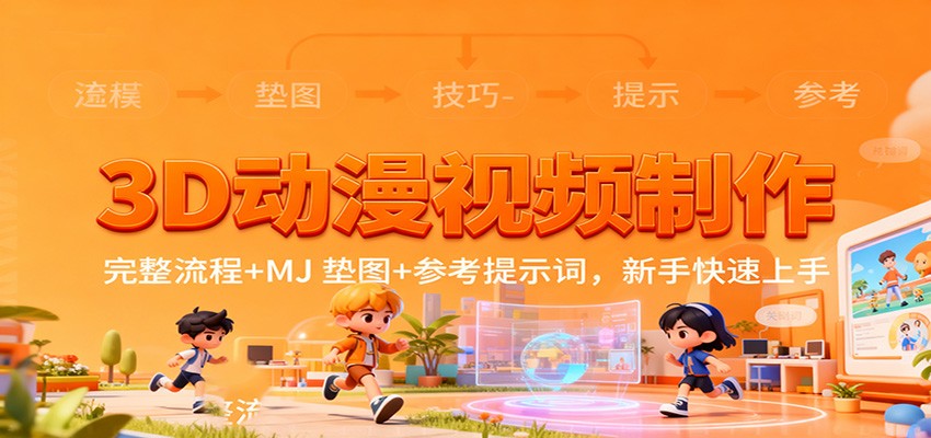 3D动漫视频制作,完整流程+MJ 垫图+参考提示词,新手快速上手-云泽轻创网