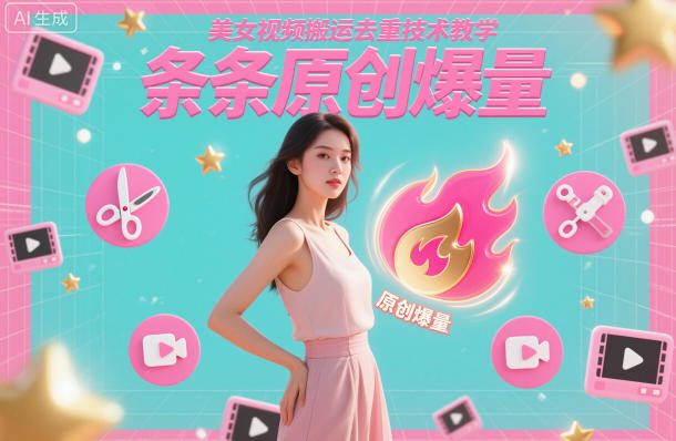 美女视频搬运去重技术教学，条条原创爆量-云泽轻创网