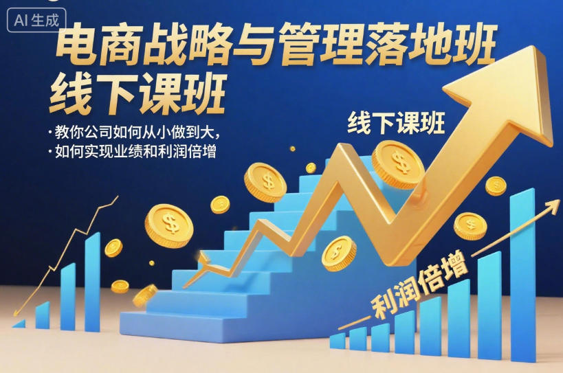 电商战略与管理落地班线下课，教你公司如何从小做到大，如何实现业绩和利润倍增【录音】-云泽轻创网
