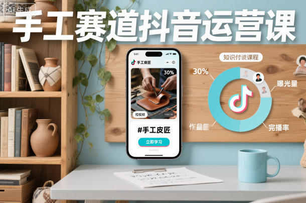 手工赛道抖音运营课，手工赛道流量运营-云泽轻创网