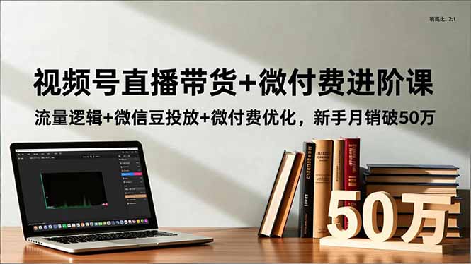 视频号直播带货+微付费进阶课：流量逻辑+微信豆投放+微付费优化，新手月销破50万-云泽轻创网