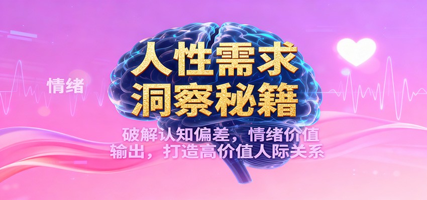 人性需求洞察秘籍,破解认知偏差,情绪价值输出,打造高价值人际关系-云泽轻创网
