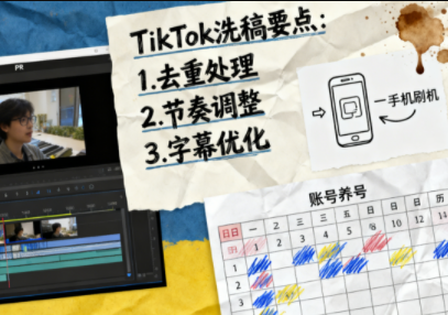 TikTok洗稿剪辑全流程课-云泽轻创网