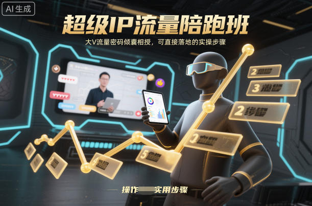 超级IP流量陪跑班，大V流量密码倾囊相授，可直接落地的实操步骤-云泽轻创网