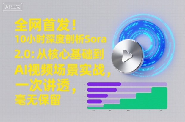全网首发！10小时深度剖析Sora 2.0：从核心基础到AI视频场景实战，一次讲透，毫无保留-云泽轻创网