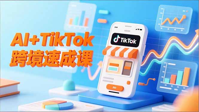 AI+TikTok跨境速成课，智能翻译、店铺定位、流程拆解，7天高效上线运营-云泽轻创网
