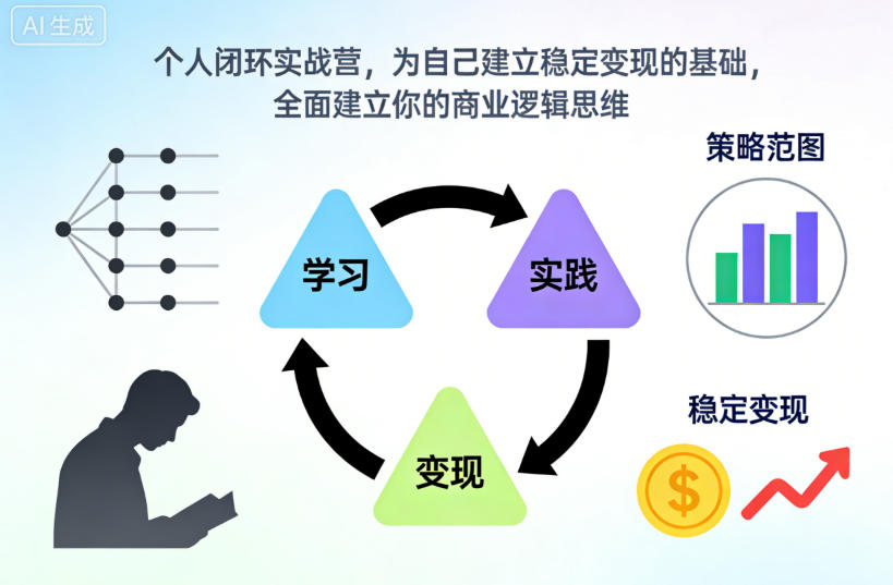 个人闭环实战营，为自己建立稳定变现的基础，全面建立你的商业逻辑思维-云泽轻创网