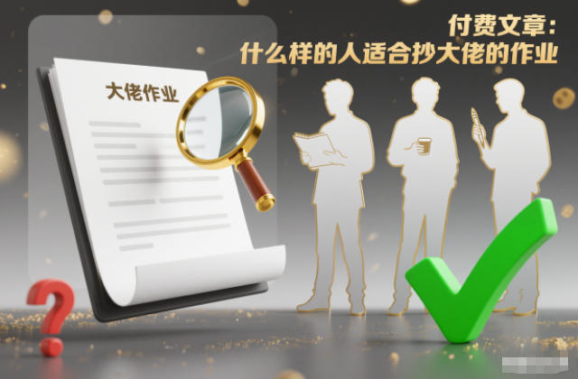 付费文章：什么样的人适合抄大佬的作业？-云泽轻创网