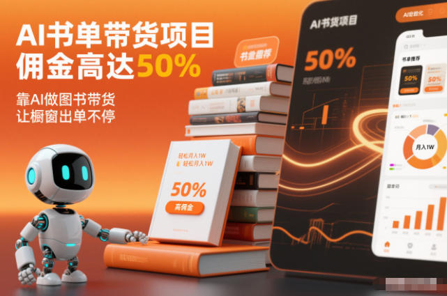 AI书单带货项目，佣金高达50%，靠AI做图书带货，让橱窗出单不停，轻松月入1W-云泽轻创网