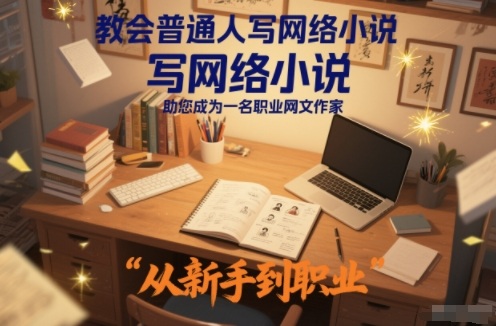 教会普通人写网络小说，助您成为一名职业网文作家-云泽轻创网
