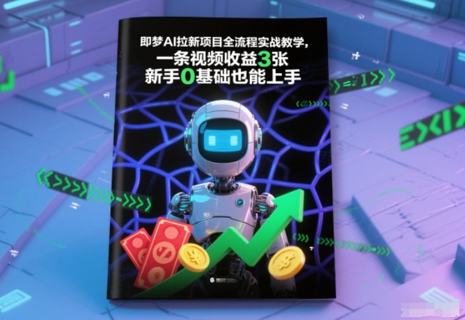 即梦AI拉新项目全流程实战教学，一条视频收益3张，新手0基础也能上手-云泽轻创网