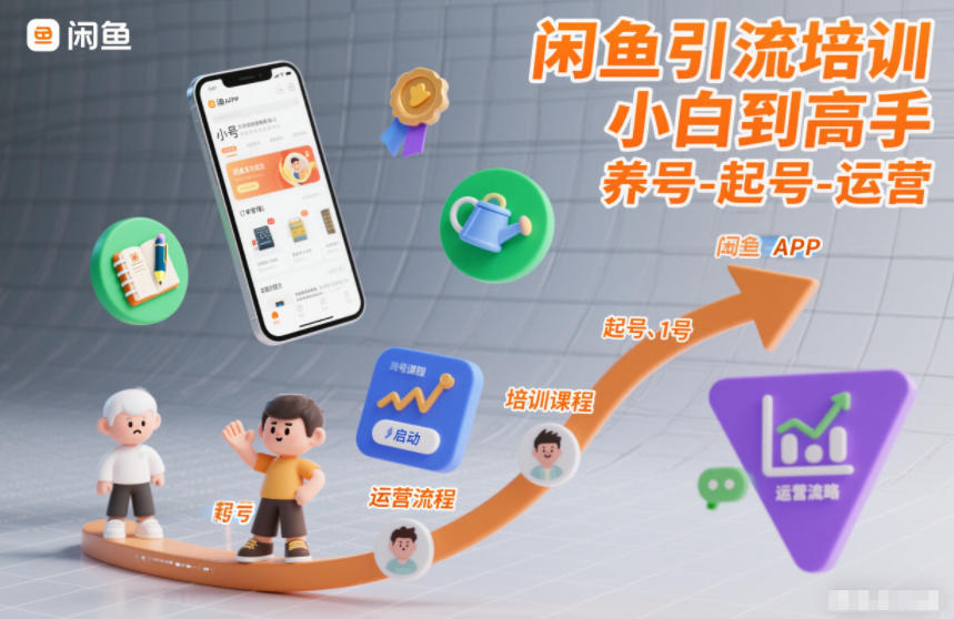闲鱼引流培训，小白到高手，养号-起号-运营-云泽轻创网