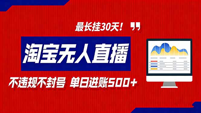 2026淘宝无人直播带货，不违规不封号，每日收益500+，最长挂30 天！-云泽轻创网
